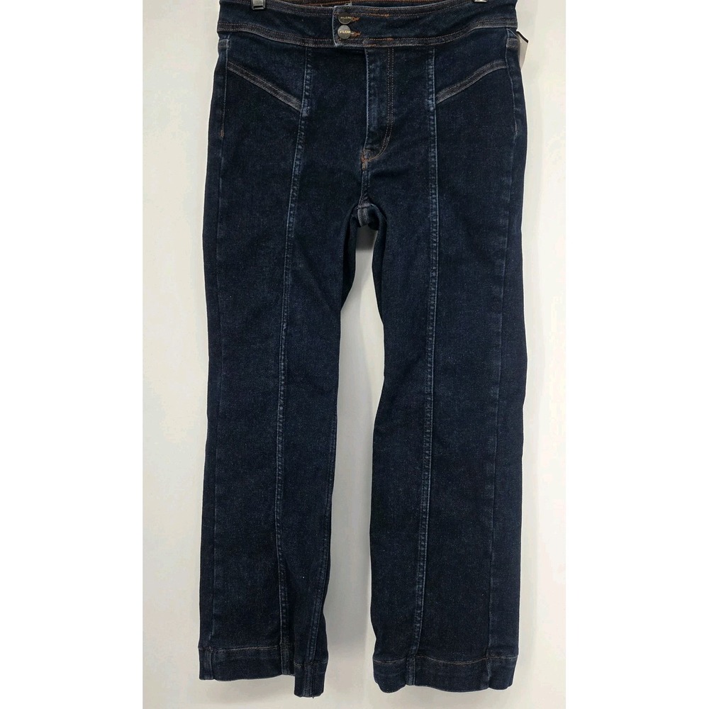 Pilcro x Anthropologie Front Seam Mid Rise Jeans 30 Blue 30x26